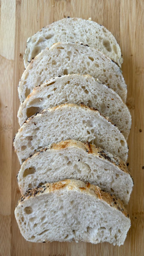 Seeded Bread — sliced crumb