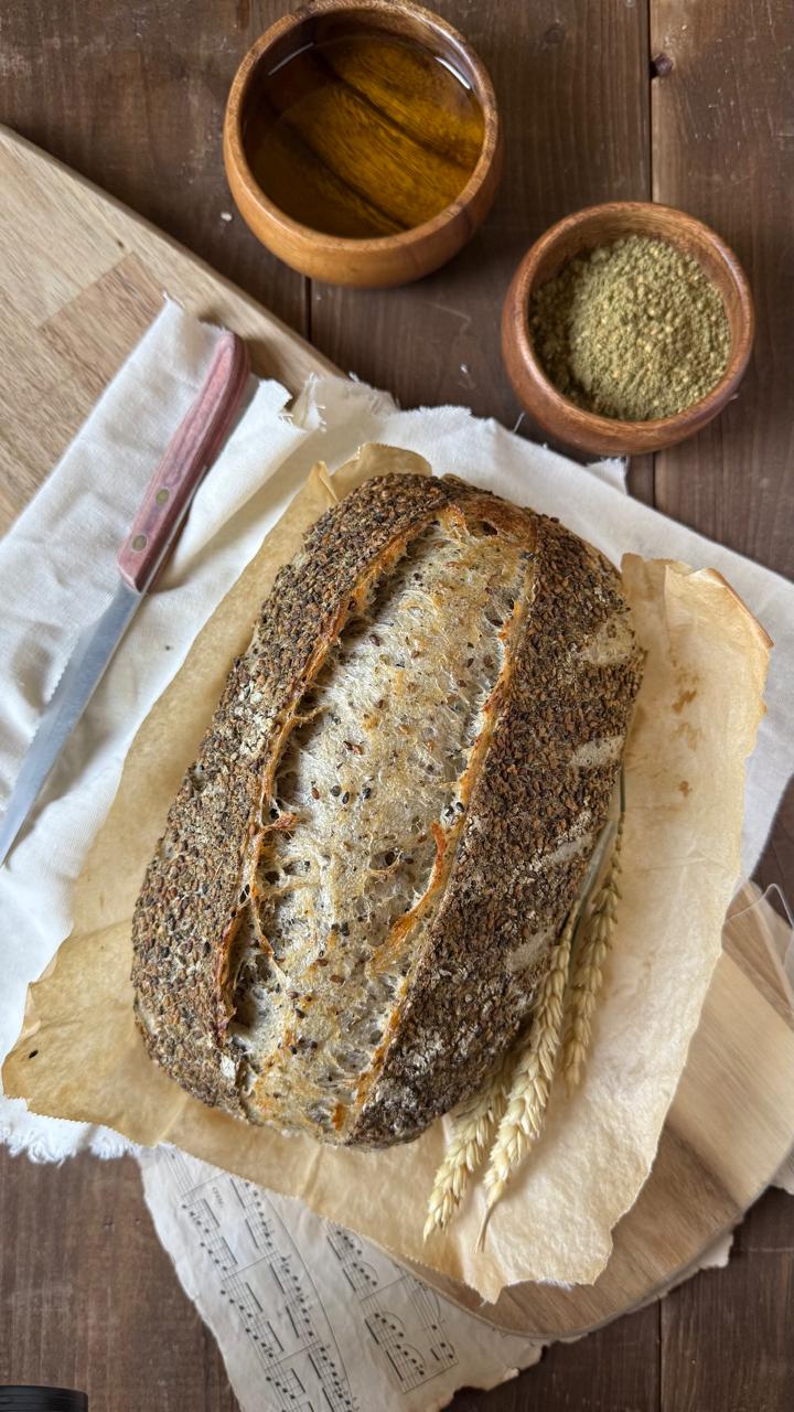 Za'atar Bread — whole loaf