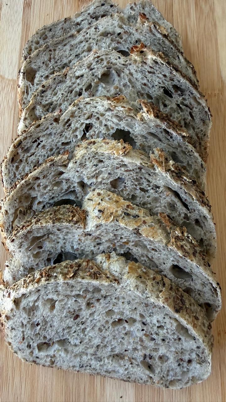 Za'atar Bread — sliced crumb